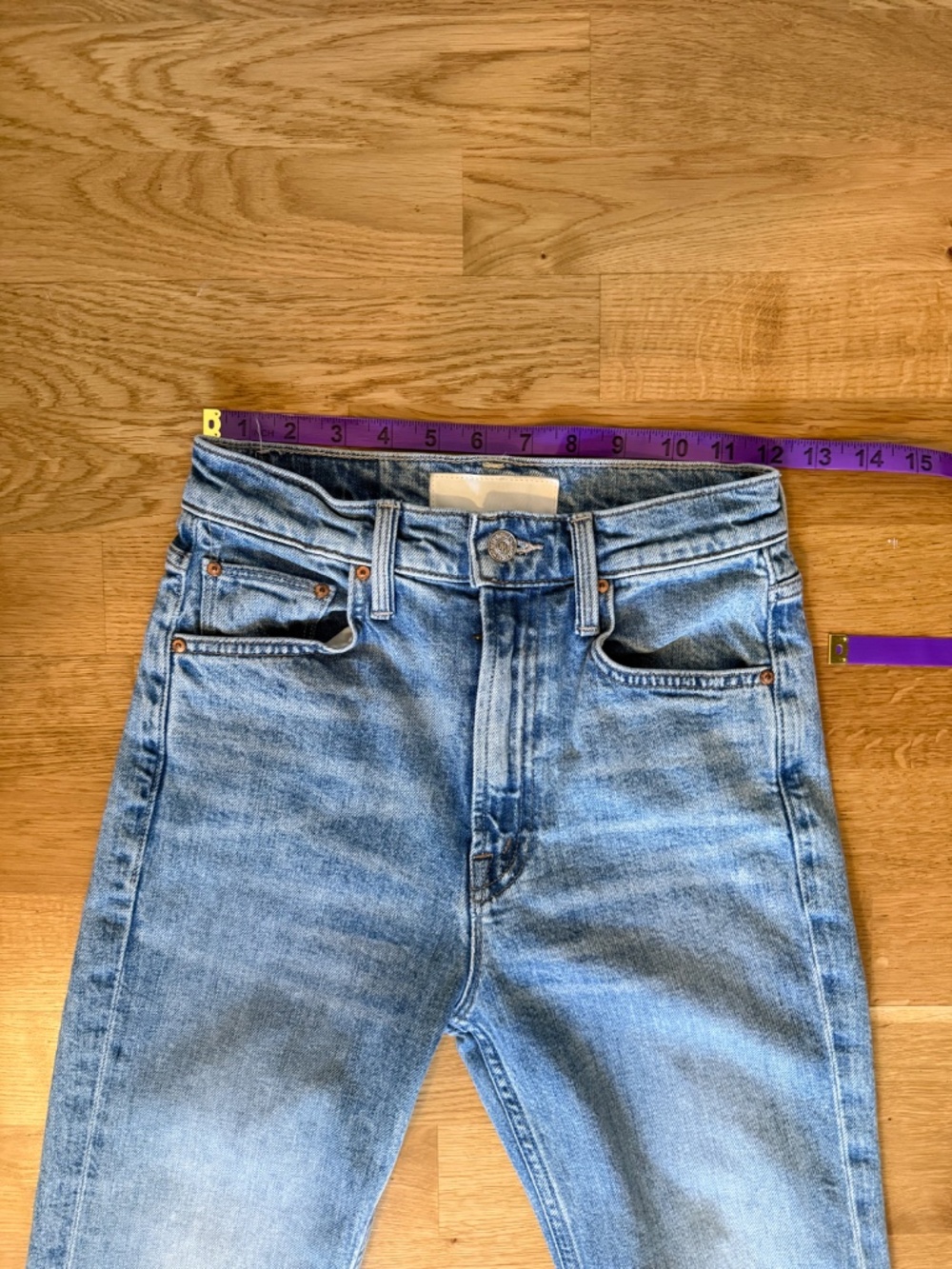 MOTHER Superior High Waisted Rider Ankle Jeans Salt of the Earth Straight Sz 24 - Picture 4 of 10